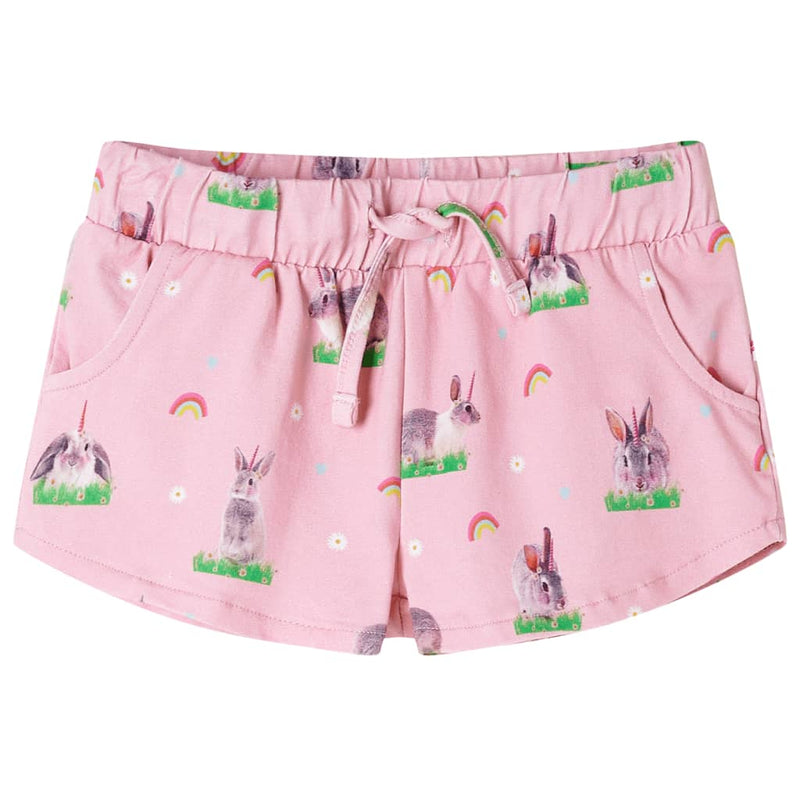 Vidaxl pantalones cortos para niños con trekkoord 128 rosa claro