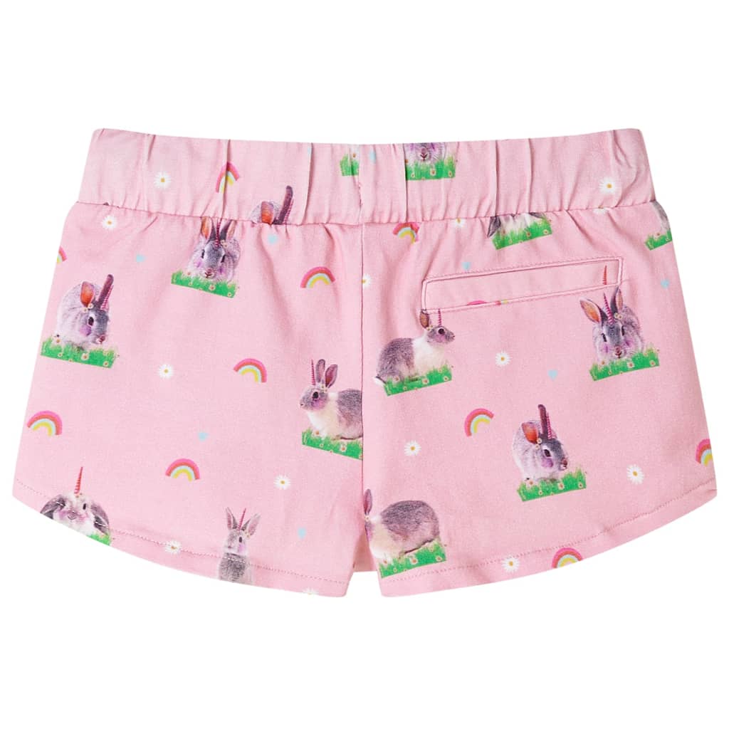 Vidaxl pantalones cortos para niños con trekkoord 128 rosa claro