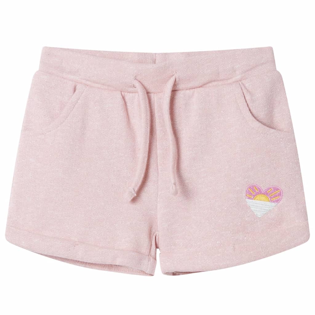 Vidaxl Shorts per bambini con trekkoord 104 rosa chiaro misto