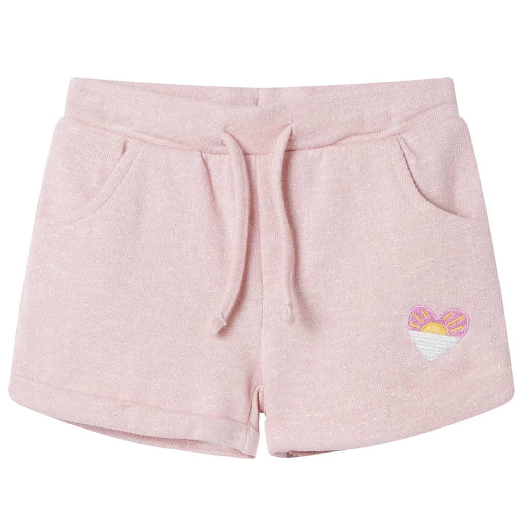 Vidaxl Shorts per bambini con trekoord 128 rosa chiaro misto