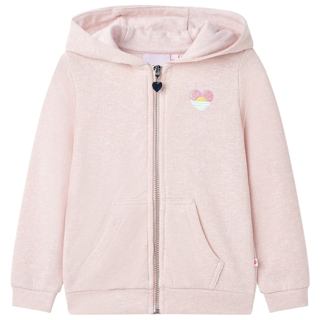 Vidaxl Children's Stupt With Hood and Zipper 92 Miscelato rosa chiaro