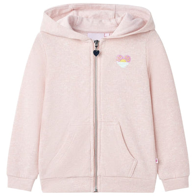 Vidaxl Children's Stupt With Hood and Zipper 104 Miscelato rosa chiaro