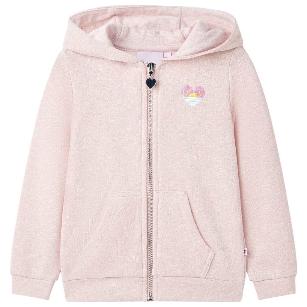 Vidaxl Children's Stupt With Hood and Zipper 140 Miscelato rosa chiaro