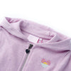 Chaleco infantil de Vidaxl con capucha y rits 116 lila mixta