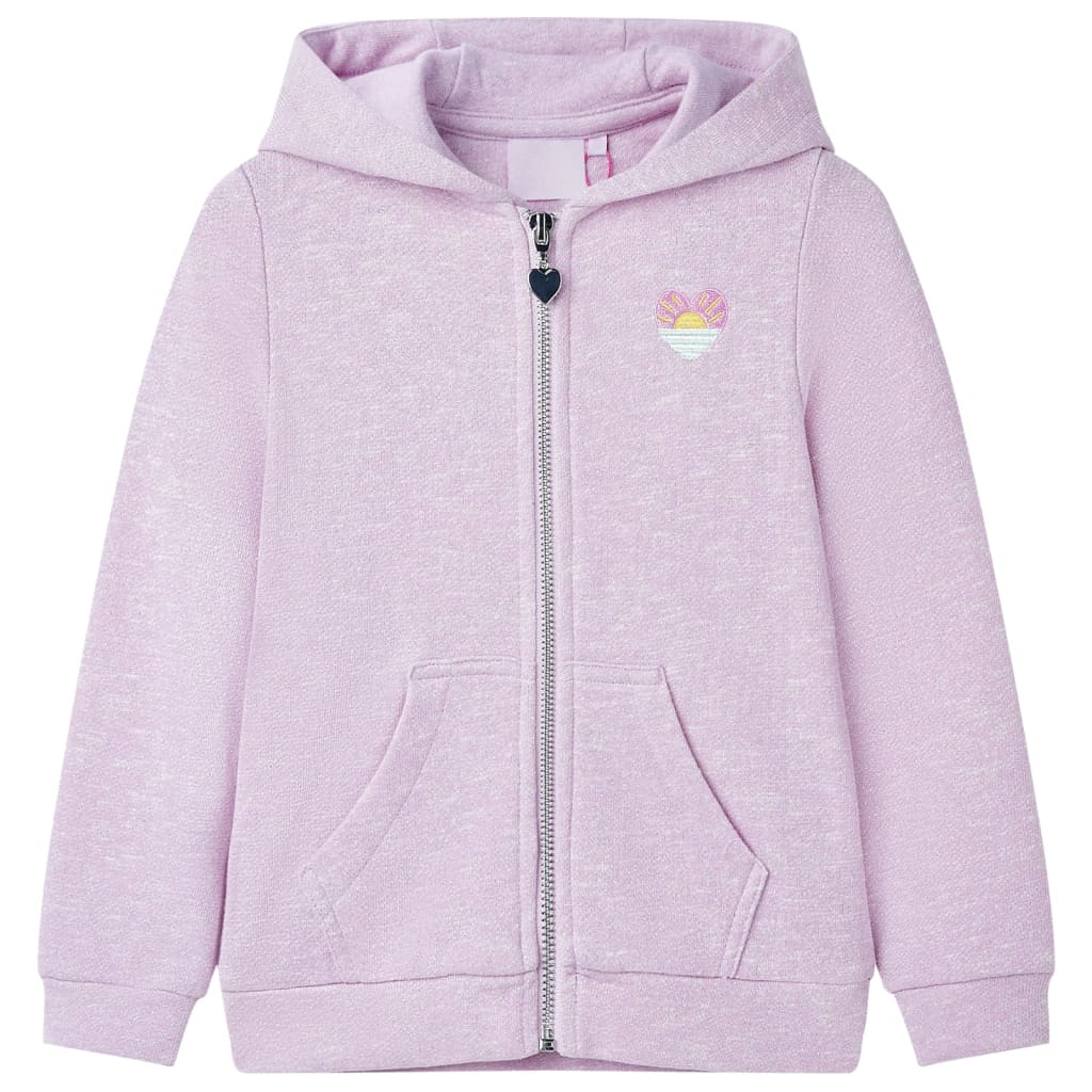 Vidaxl Children's Stupt With Hood and Zipper 128 Mis misto lilla