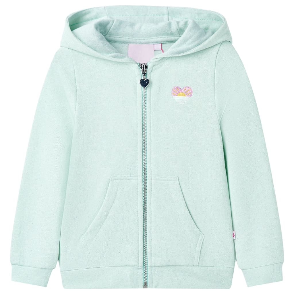 Vidaxl Children's Stupt with Hood and Zipper 140 Mint Mint misto