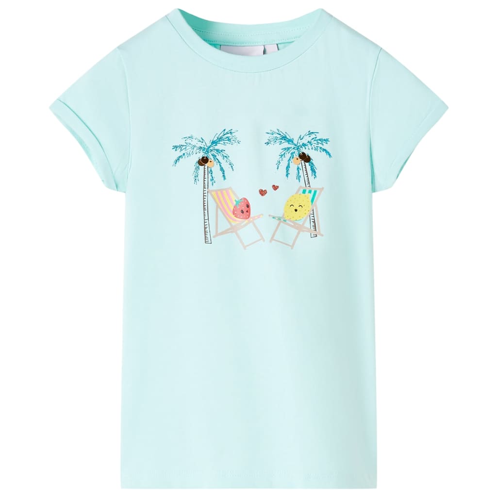 Vidaxl Camisa infantil 128 Light Sea Blue