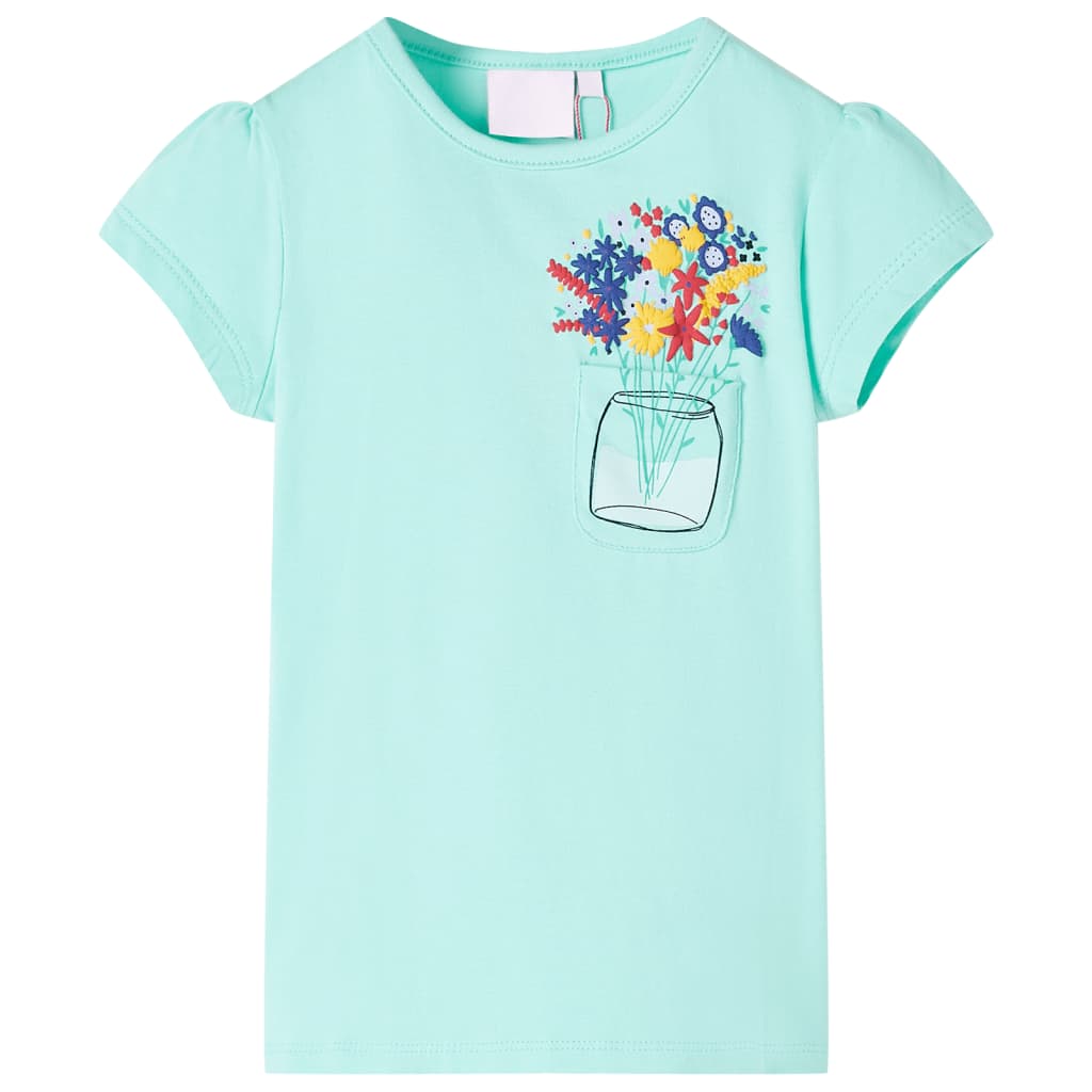 Vidaxl camisa para niños 104 menta ligera coloreada