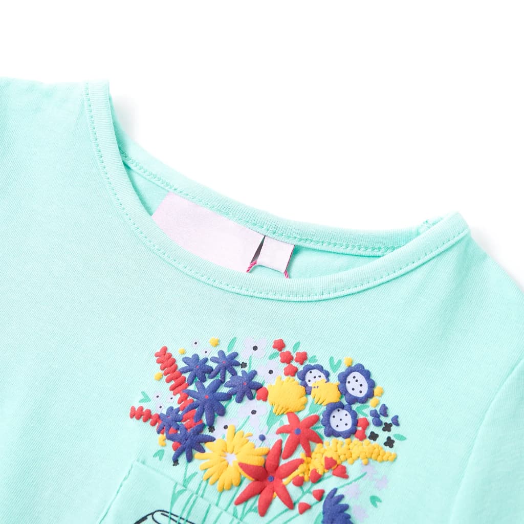 Vidaxl camisa para niños 104 menta ligera coloreada