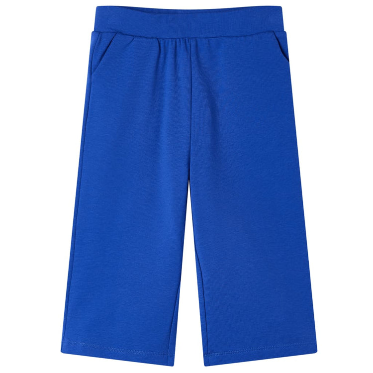 Pantaloni per bambini Vidaxl con gambe larghe 128 cobalto blu