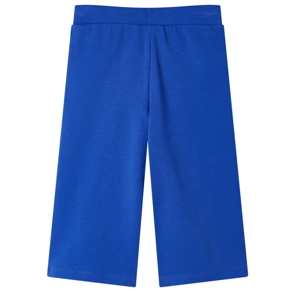 Pantalones para niños Vidaxl con piernas anchas 128 Cobalt azul