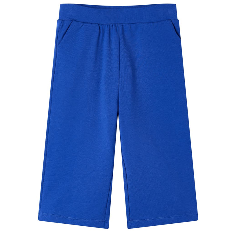 Pantalones para niños Vidaxl con piernas anchas 140 Cobalt azul
