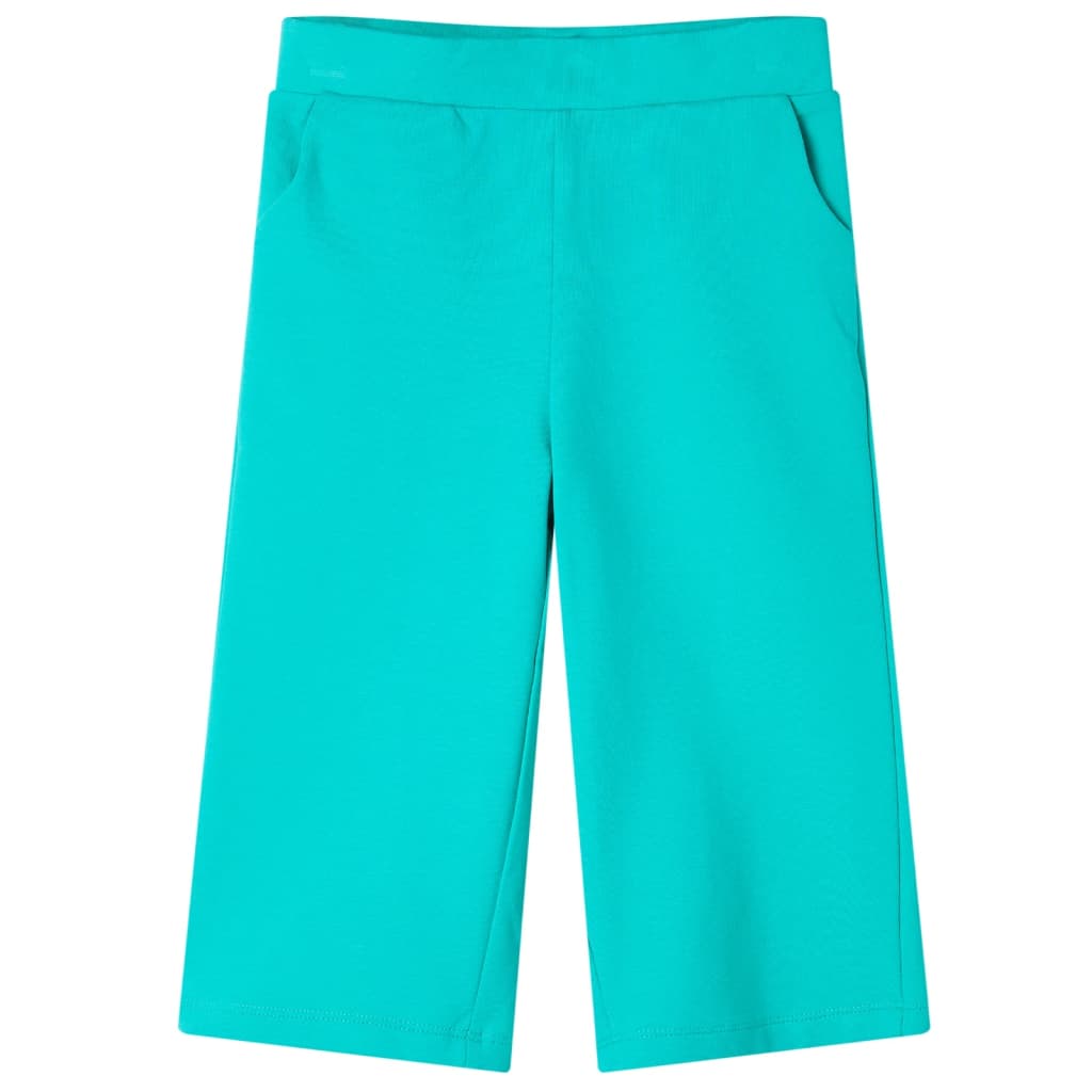 Pantalones para niños Vidaxl con piernas anchas 128 Mint Colored