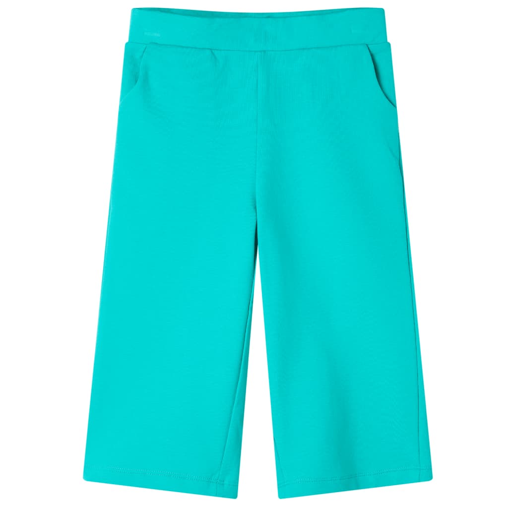 Pantalones para niños Vidaxl con piernas anchas 140 menta de color menta