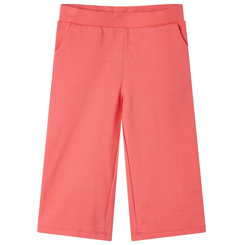 Pantalones de niños de Vidaxl con patas anchas 92 coral