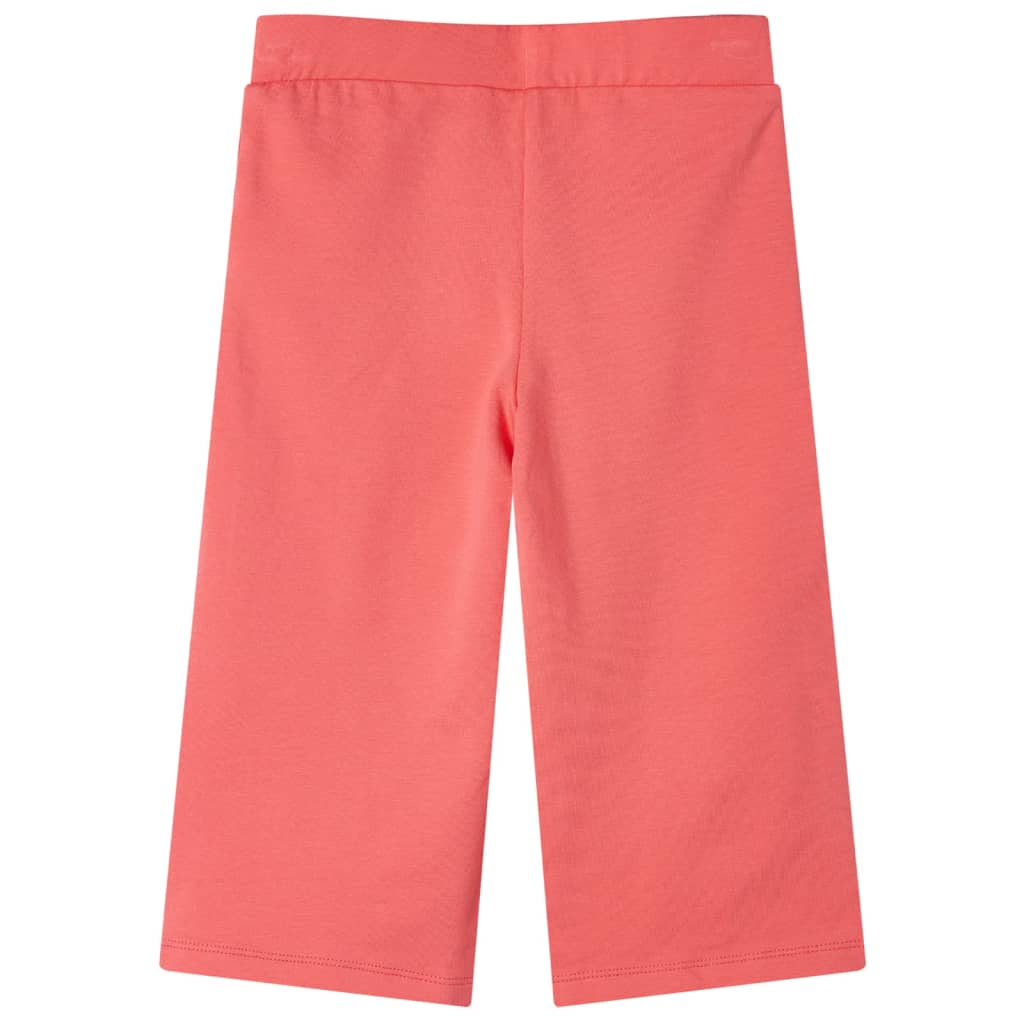 Vidaxl Pantaloni per bambini con gambe larghe 92 corallo