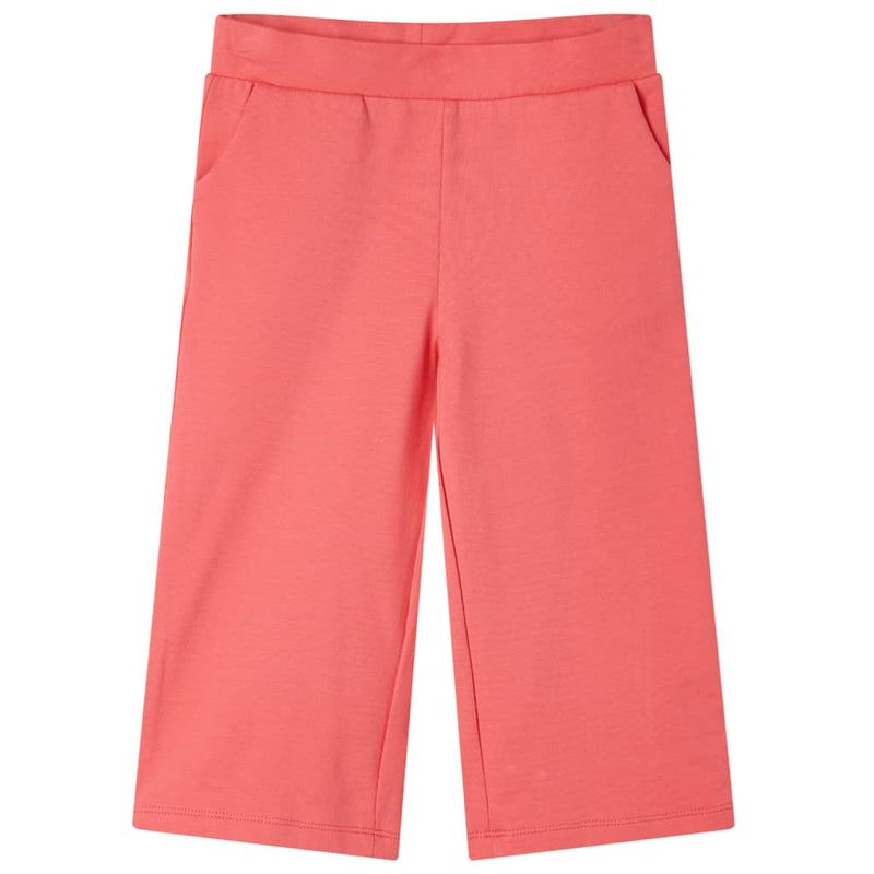 Pantalones para niños Vidaxl con patas anchas 104 Coral