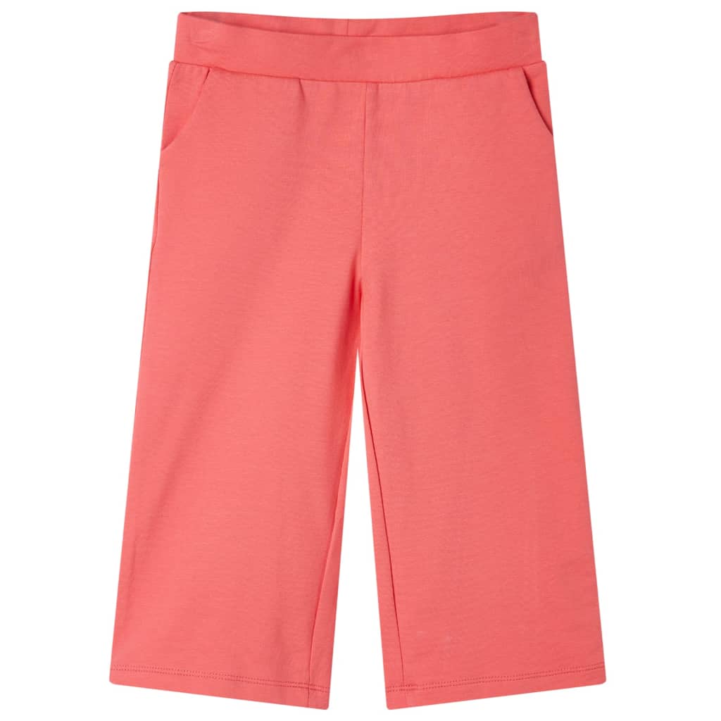 Vidaxl Pantaloni per bambini con gambe larghe 116 Coral -colorati