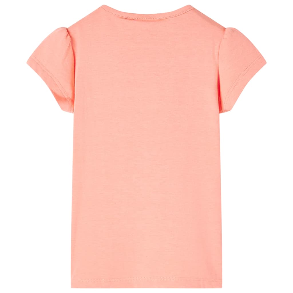 Vidaxl kindershirt 128 neonkoraalkleurig
