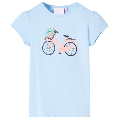 Vidaxl Shirt per bambini 140 azzurro