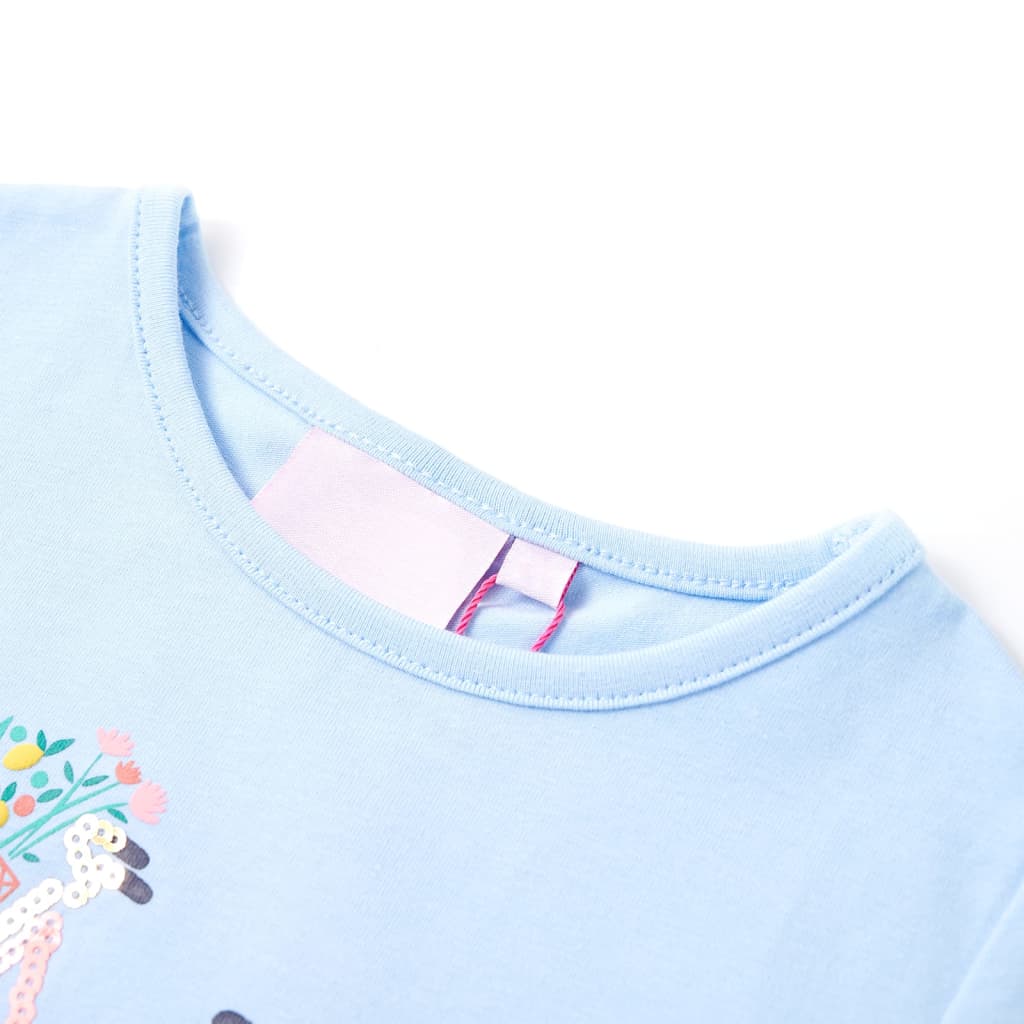 Vidaxl Shirt per bambini 140 azzurro