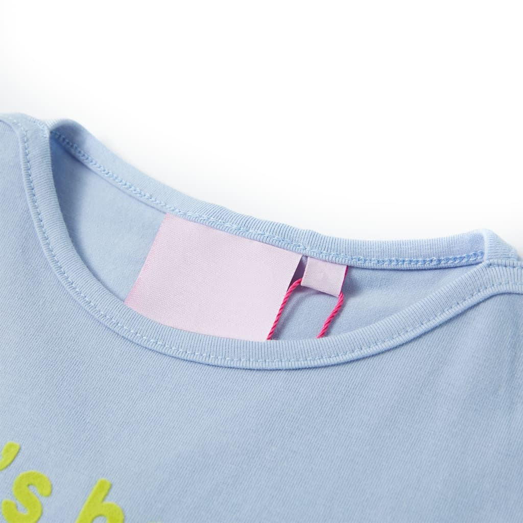 Vidaxl Shirt per bambini 140 azzurro