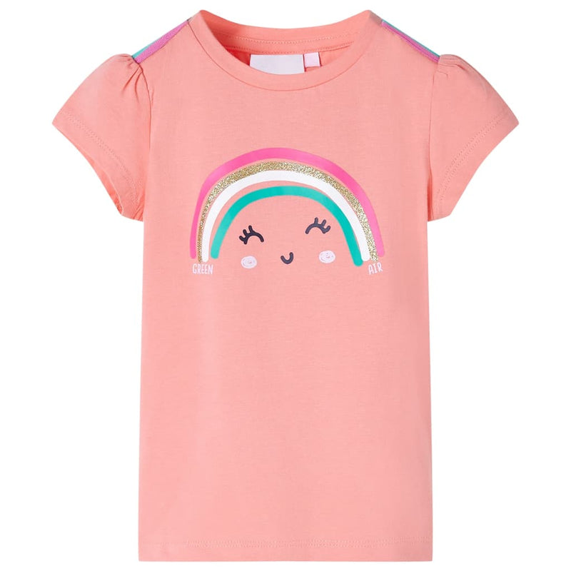 VidaXL Kindershirt 128 lichtkoraalkleurig