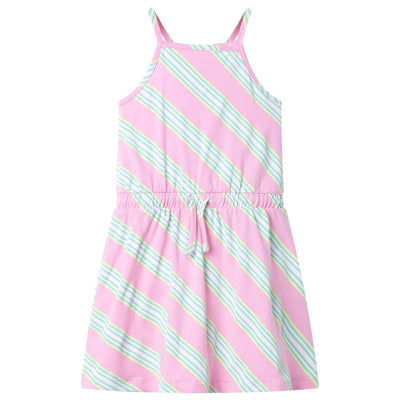 Abito per bambini Vidaxl senza maniche con coulisse 116 rosa