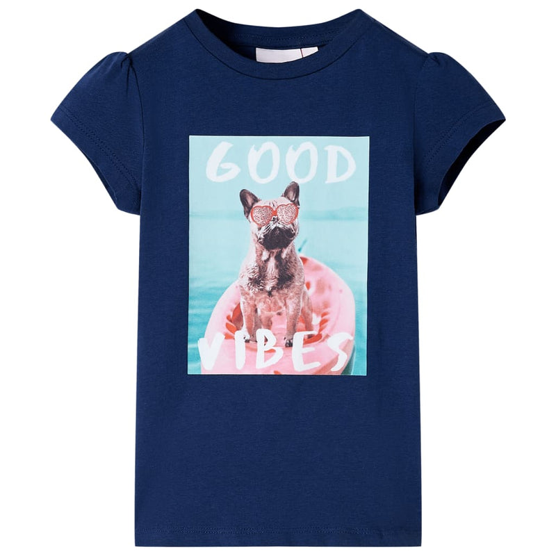 Vidaxl Children's Shirt 140 Navy Blue