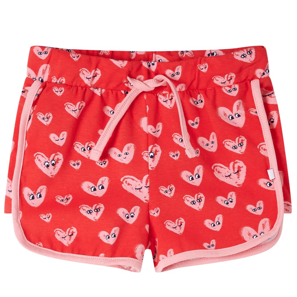 VidaXL Kindershort met trekkoord 92 rood