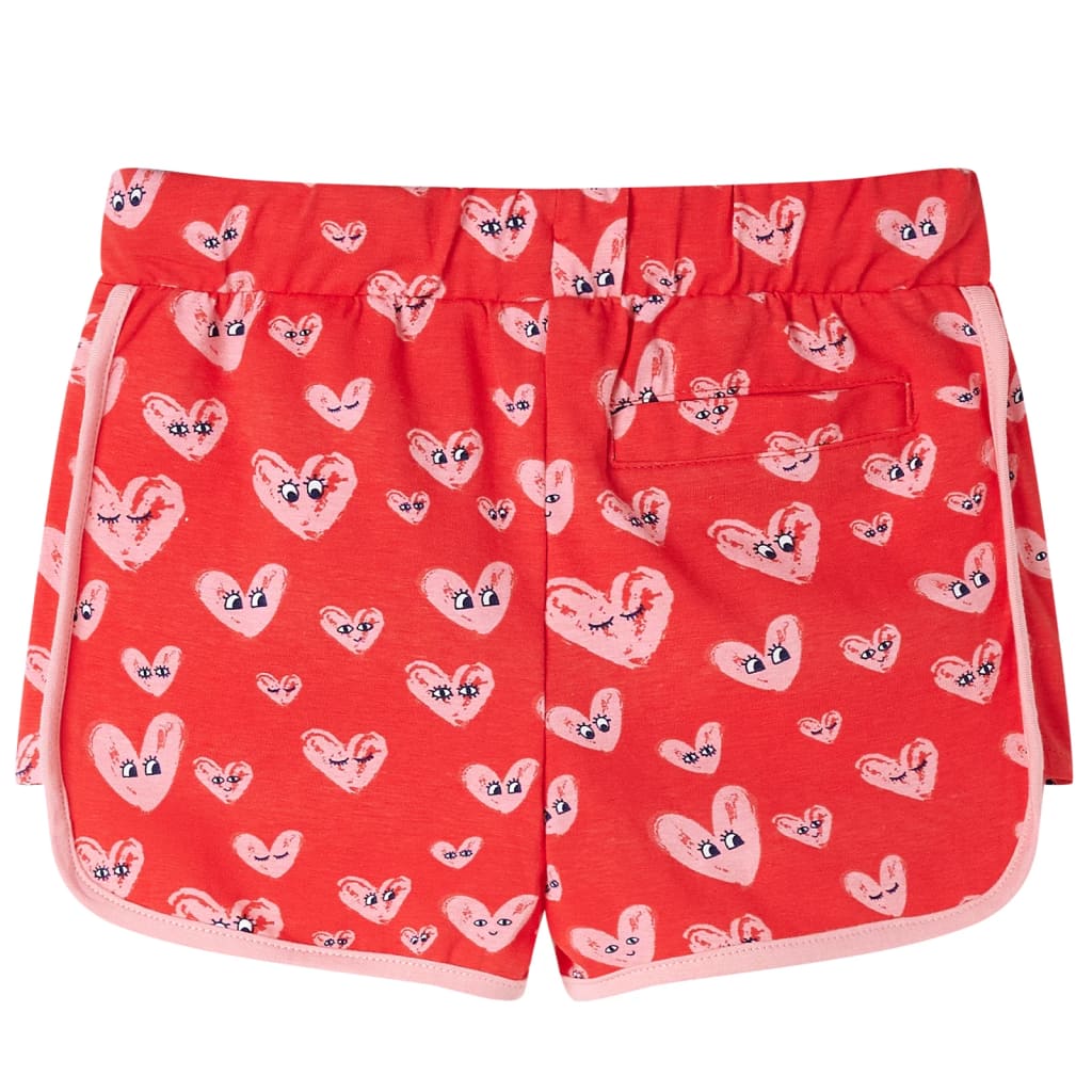 VidaXL Kindershort met trekkoord 92 rood