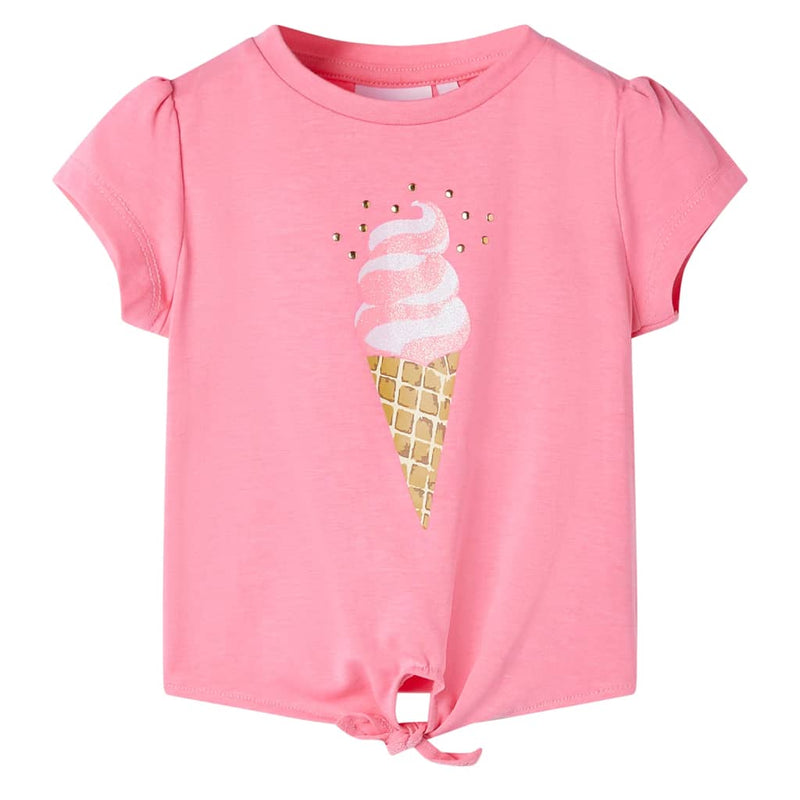 Vidaxl kindershirt 92 fluorescerend felroze