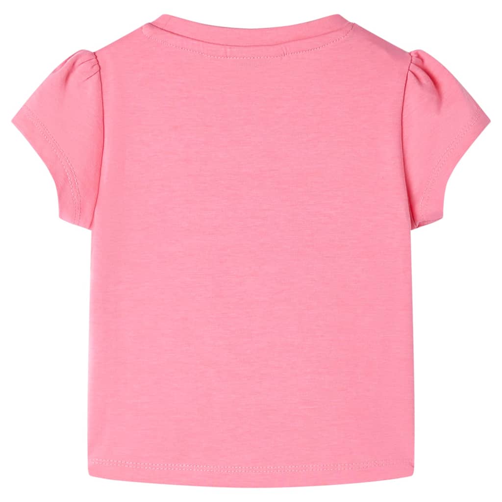 Vidaxl kindershirt 92 fluorescerend felroze