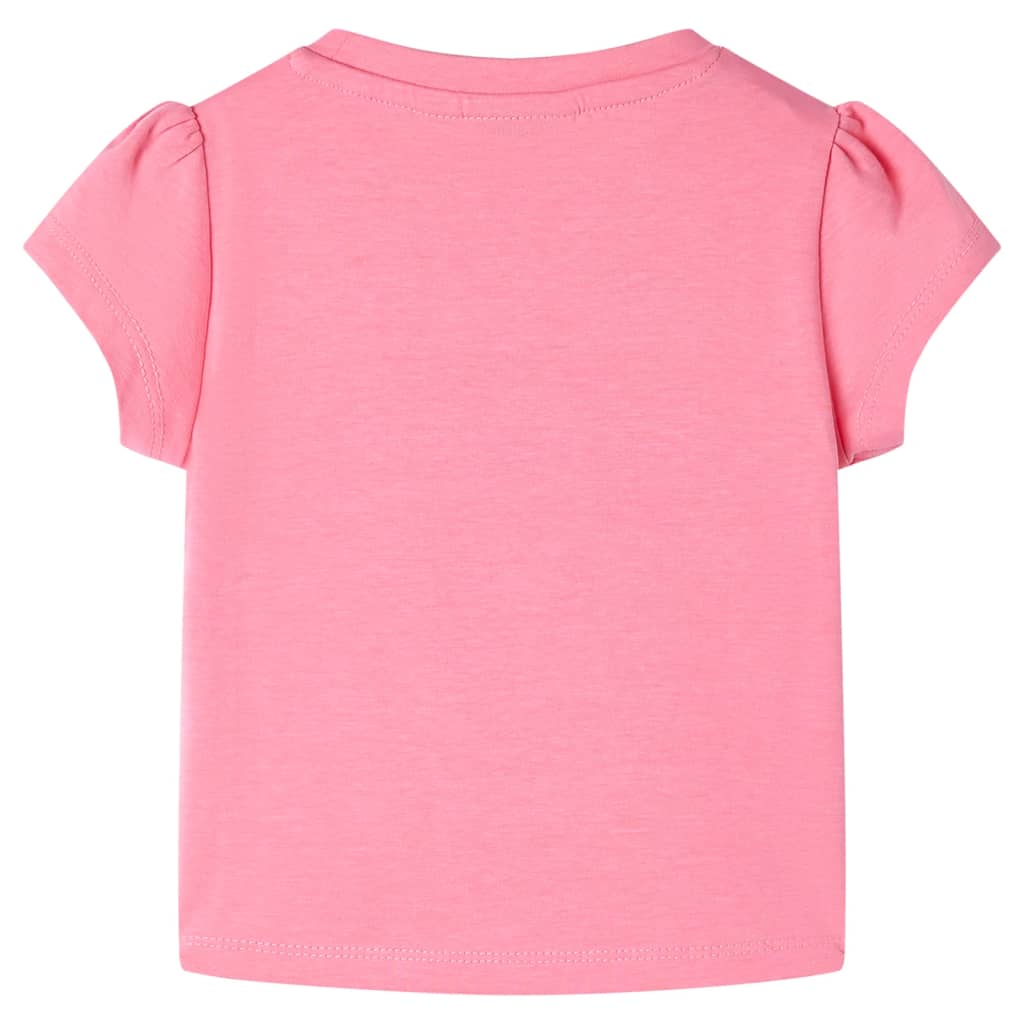 Vidaxl kindershirt 116 fluorescerend felroze