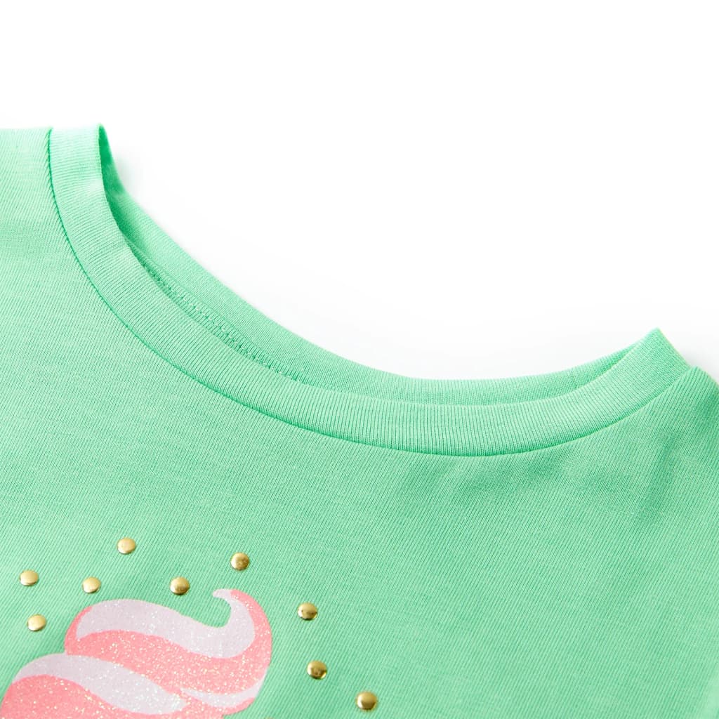 Vidaxl Shirt per bambini 140 Verde chiaro