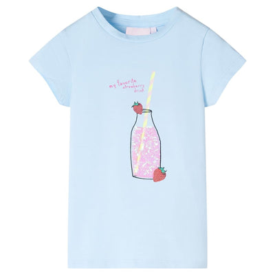 Vidaxl Shirt per bambini 140 Blu morbida