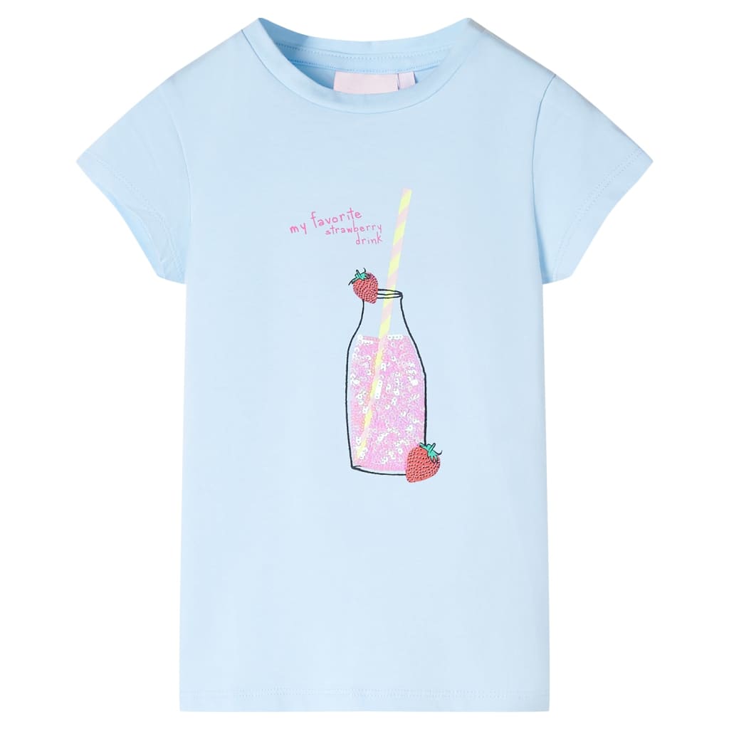 Vidaxl Camisa infantil 140 Azul suave