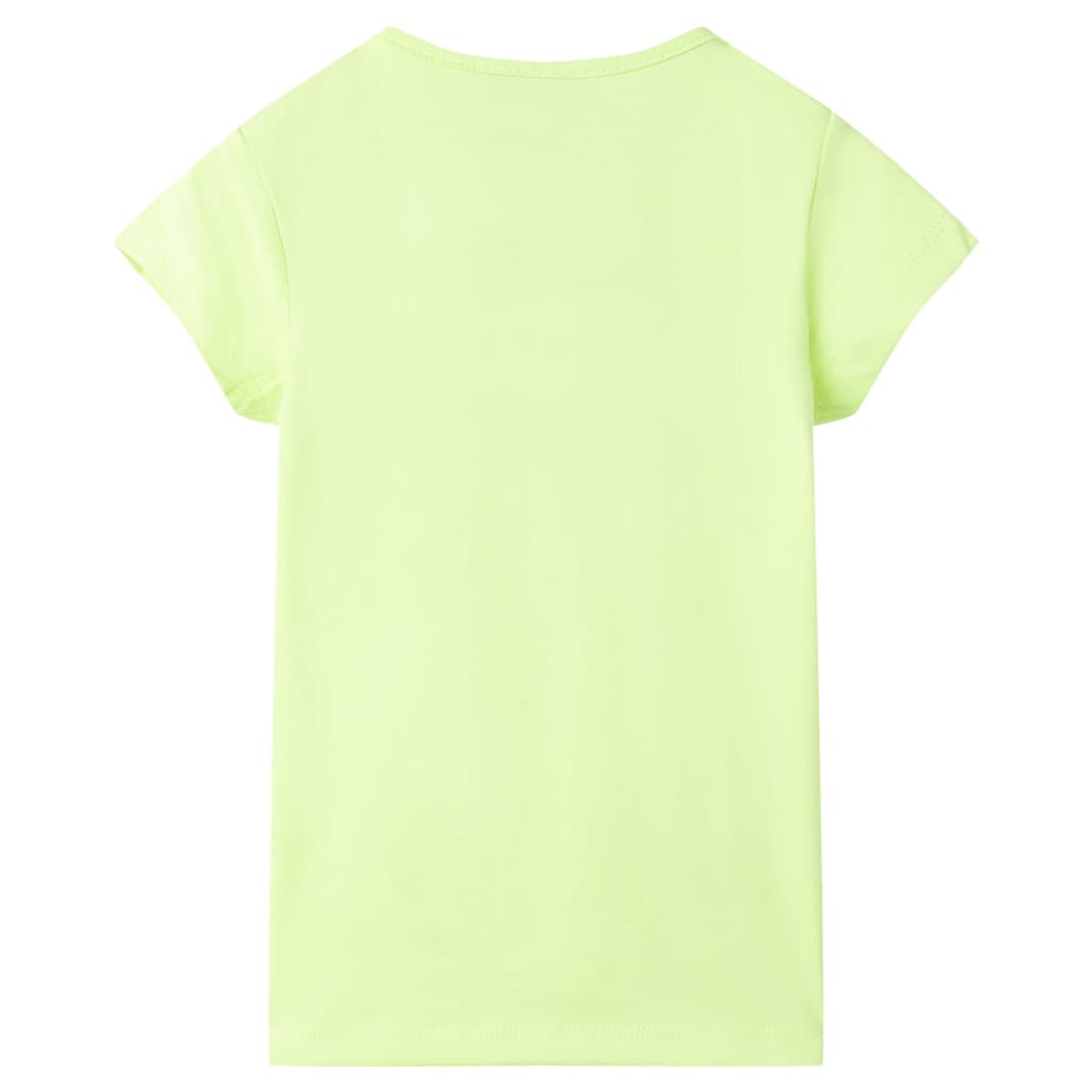 Vidaxl Shirt per bambini 92 Giallo fluorescente