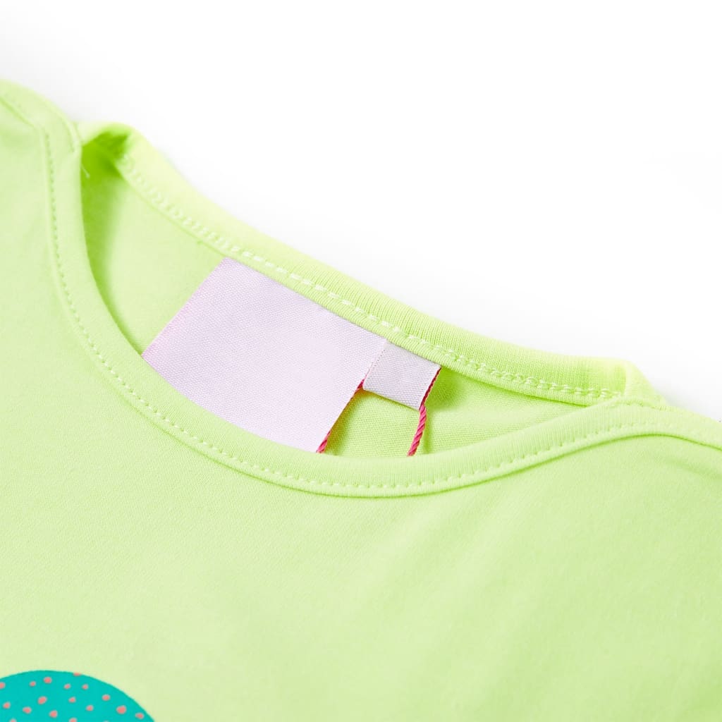 Vidaxl Shirt per bambini 92 Giallo fluorescente