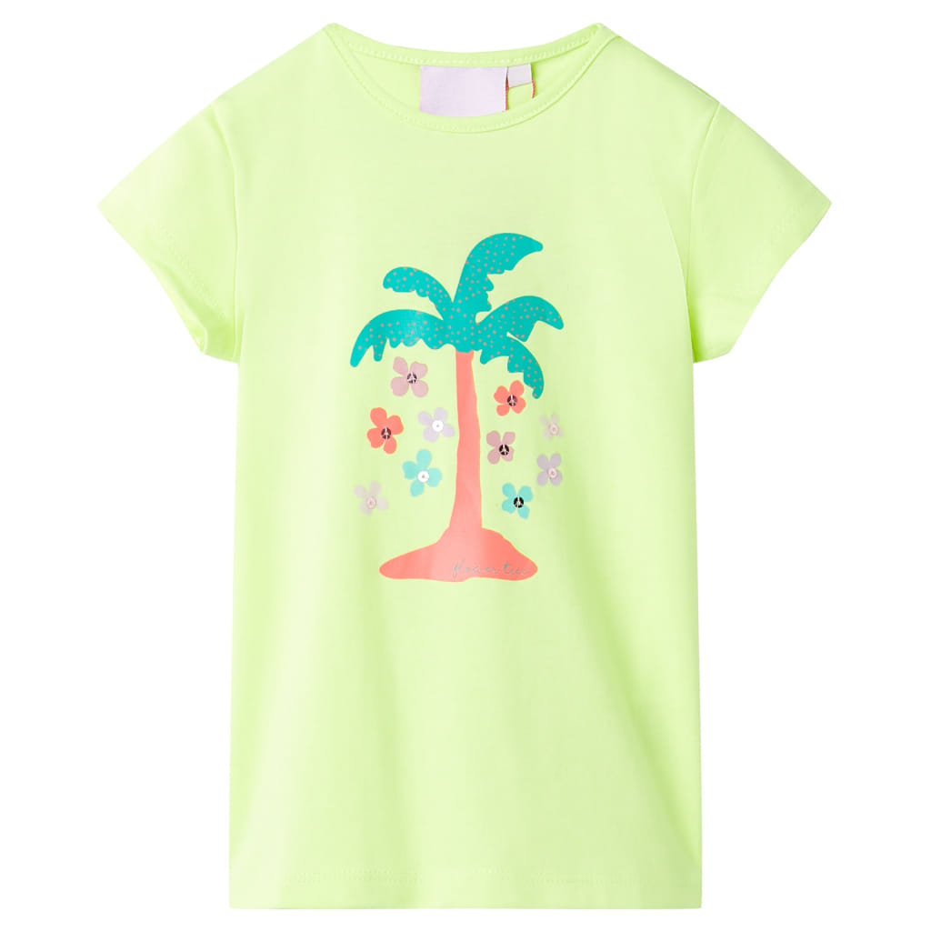 Vidaxl Children's Shirt 116 Giallo fluorescente