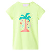 Vidaxl Camisa infantil 140 Fluorescente amarillo