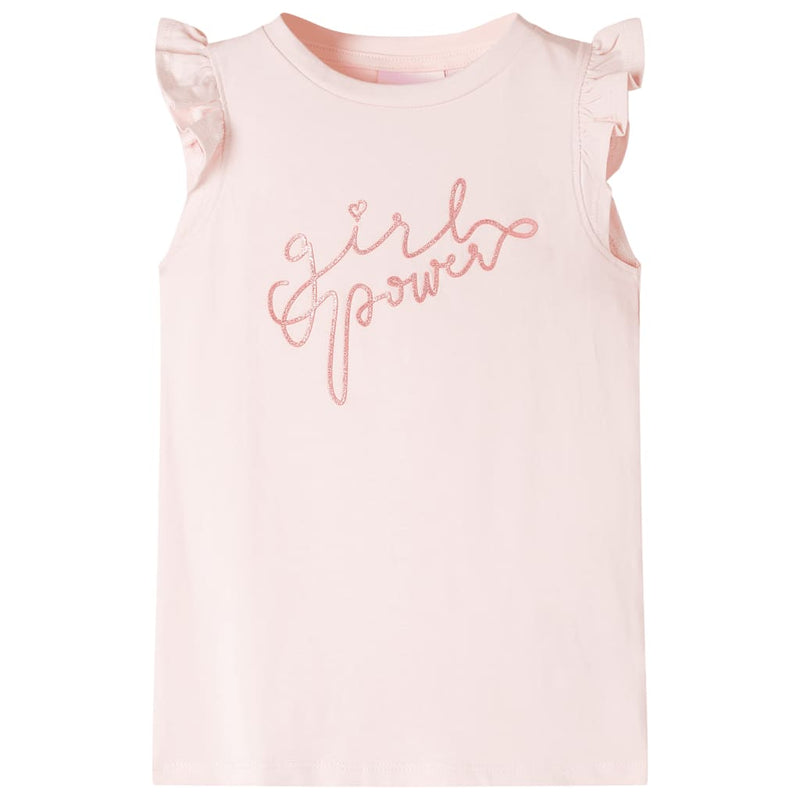 Vidaxl camisa para niños con volantes en las mangas 92 rosa suave