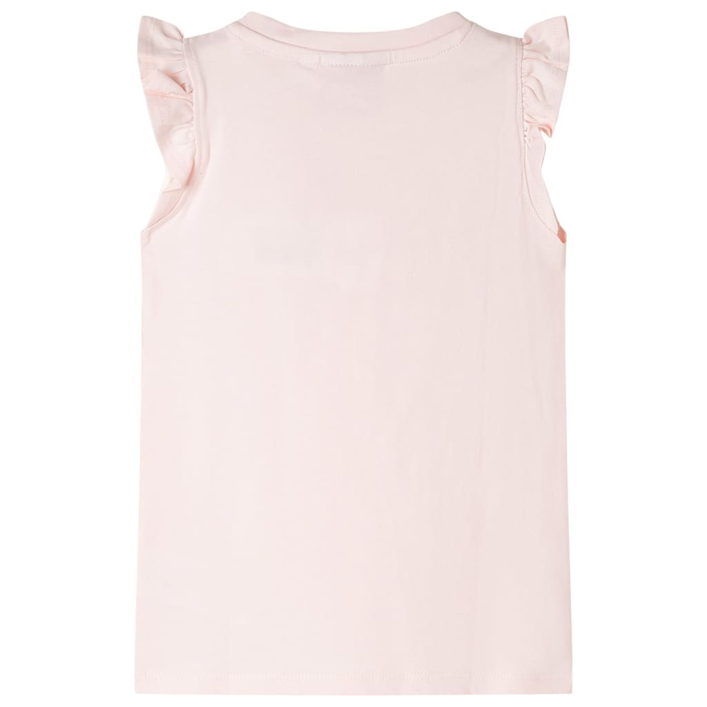 Camicia per bambini Vidaxl con volant sulle maniche 104 rosa morbido