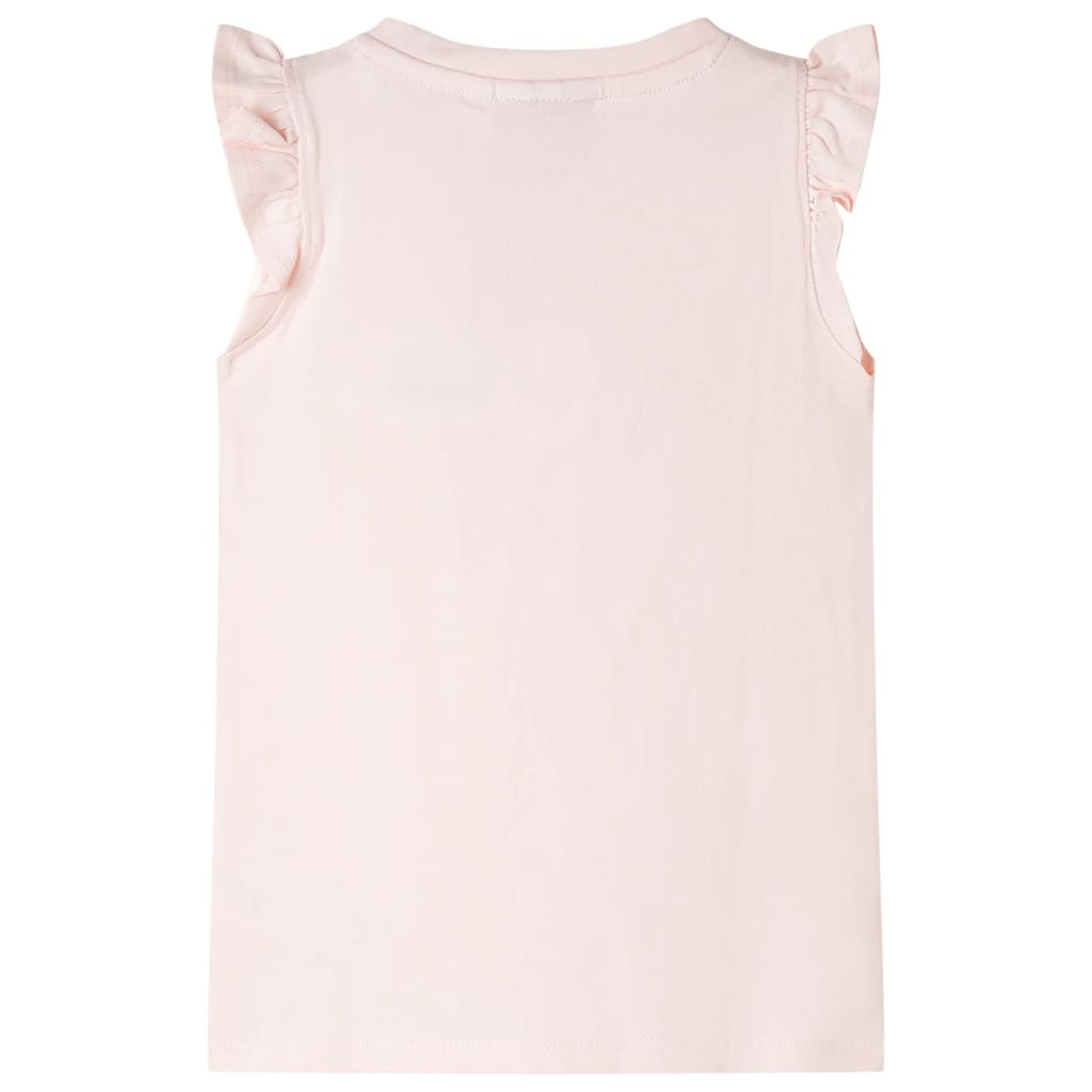 Camicia per bambini Vidaxl con increspatura sulle maniche 128 rosa morbido