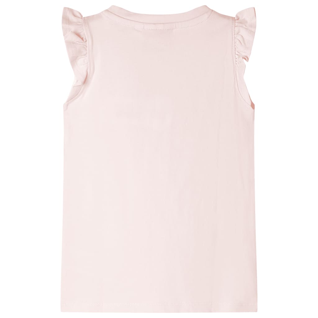 Camicia per bambini Vidaxl con increspatura sulle maniche 140 rosa morbido