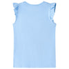 Camisa para niños de Vidaxl con volantes en las mangas 116 azul claro