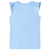 Camisa para niños de Vidaxl con volantes en las mangas 128 azul claro
