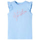 Camisa para niños de Vidaxl con volantes en las mangas 140 azul claro