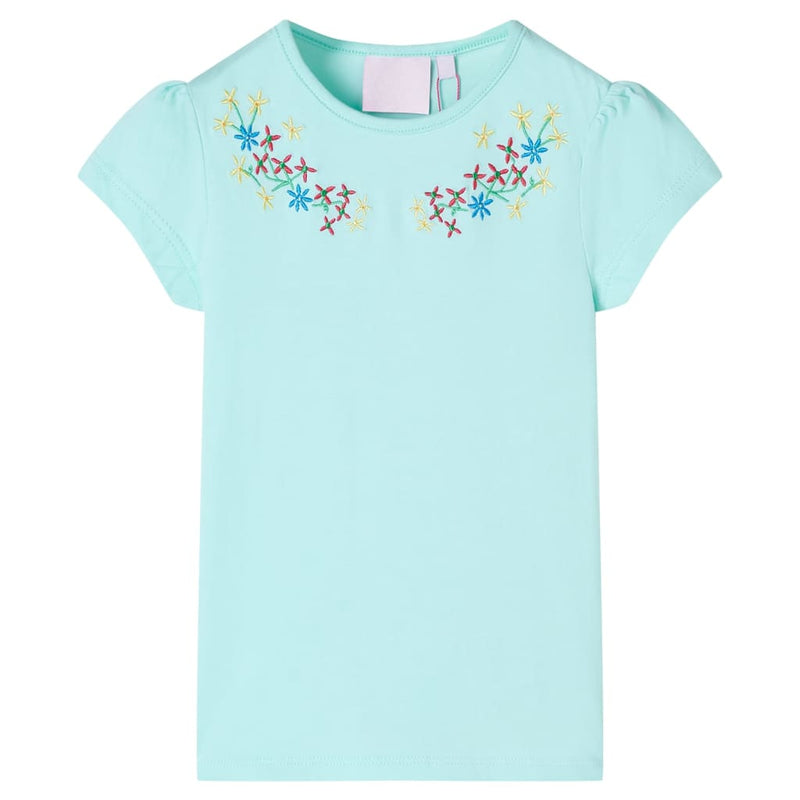 VidaXL Kindershirt 104 lichtzeeblauw