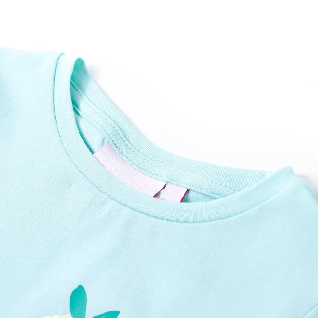 Vidaxl camisa para niños 116 azul claro azul